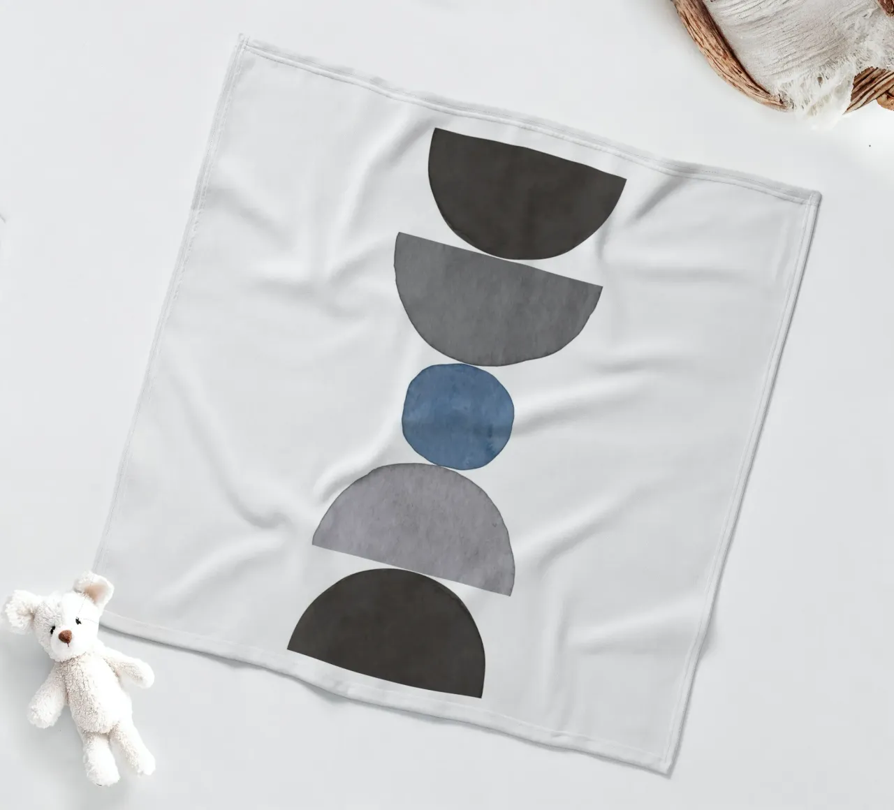 Himmelblau 05 Fleecedecke von WijdevenPrints