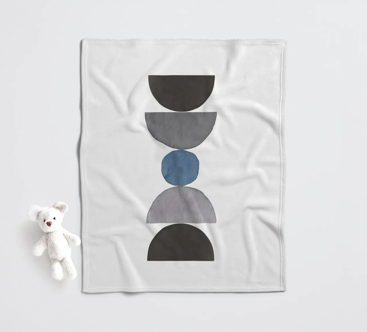 Himmelblau 05 Fleecedecke von WijdevenPrints