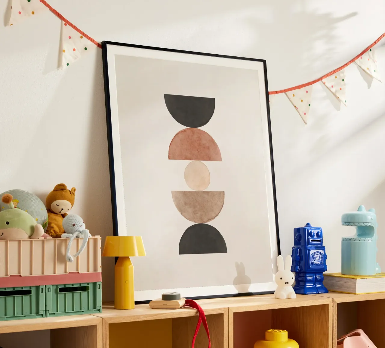 Beige celeste 06 poster da WijdevenPrints