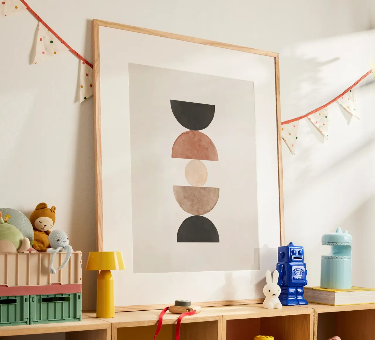 Beige celeste 06 poster da WijdevenPrints