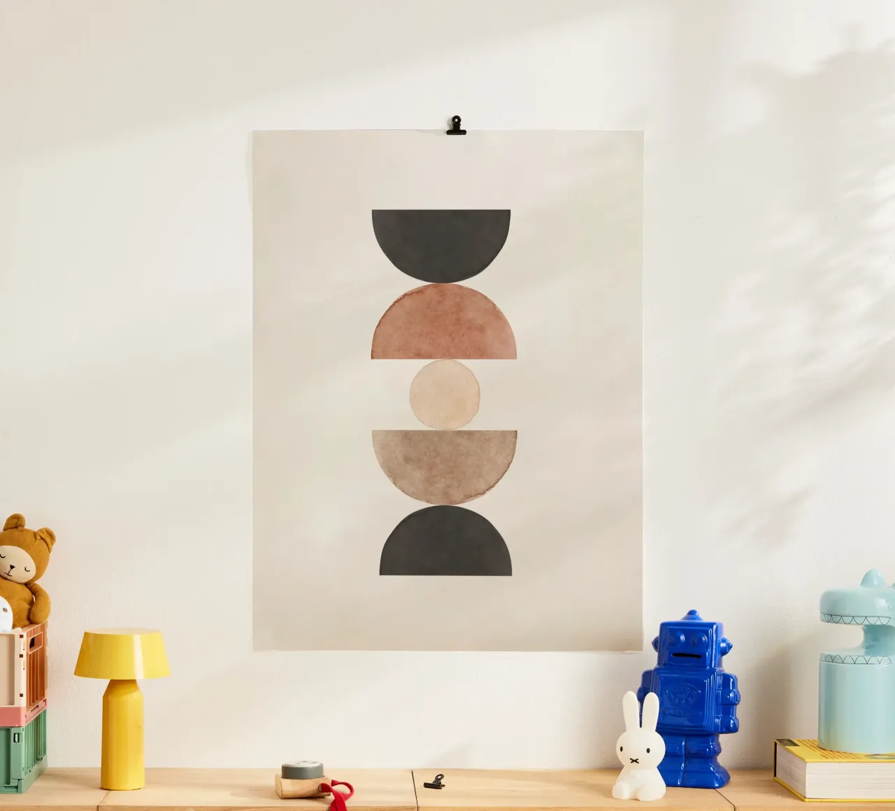 Beige celeste 06 poster da WijdevenPrints