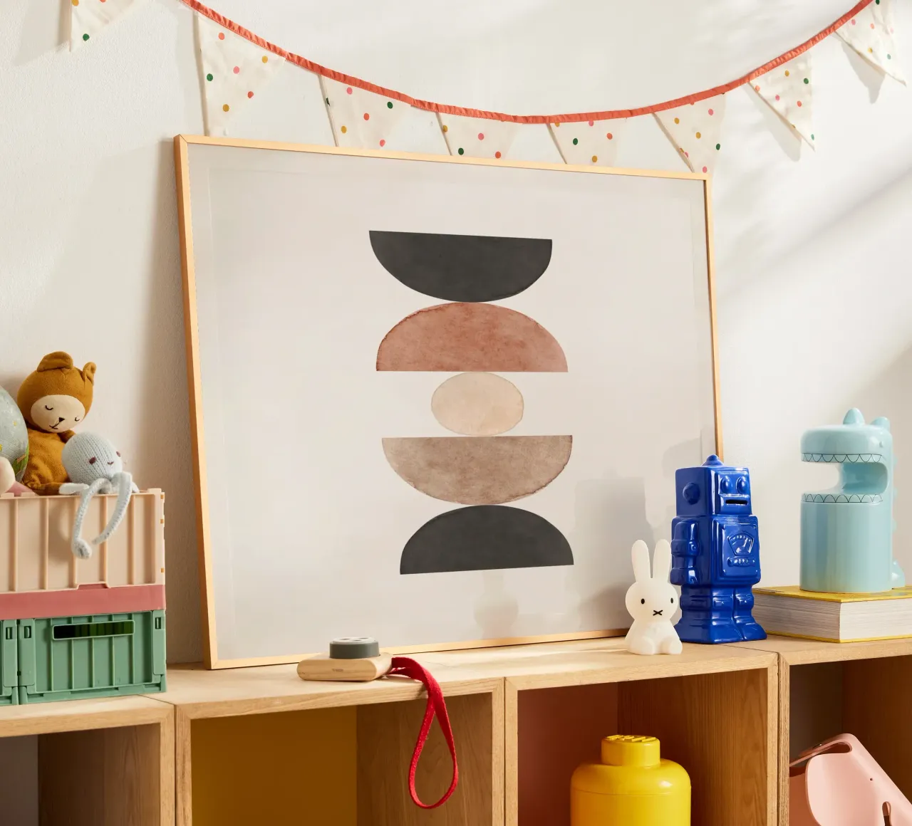 Beige celeste 06 poster da WijdevenPrints