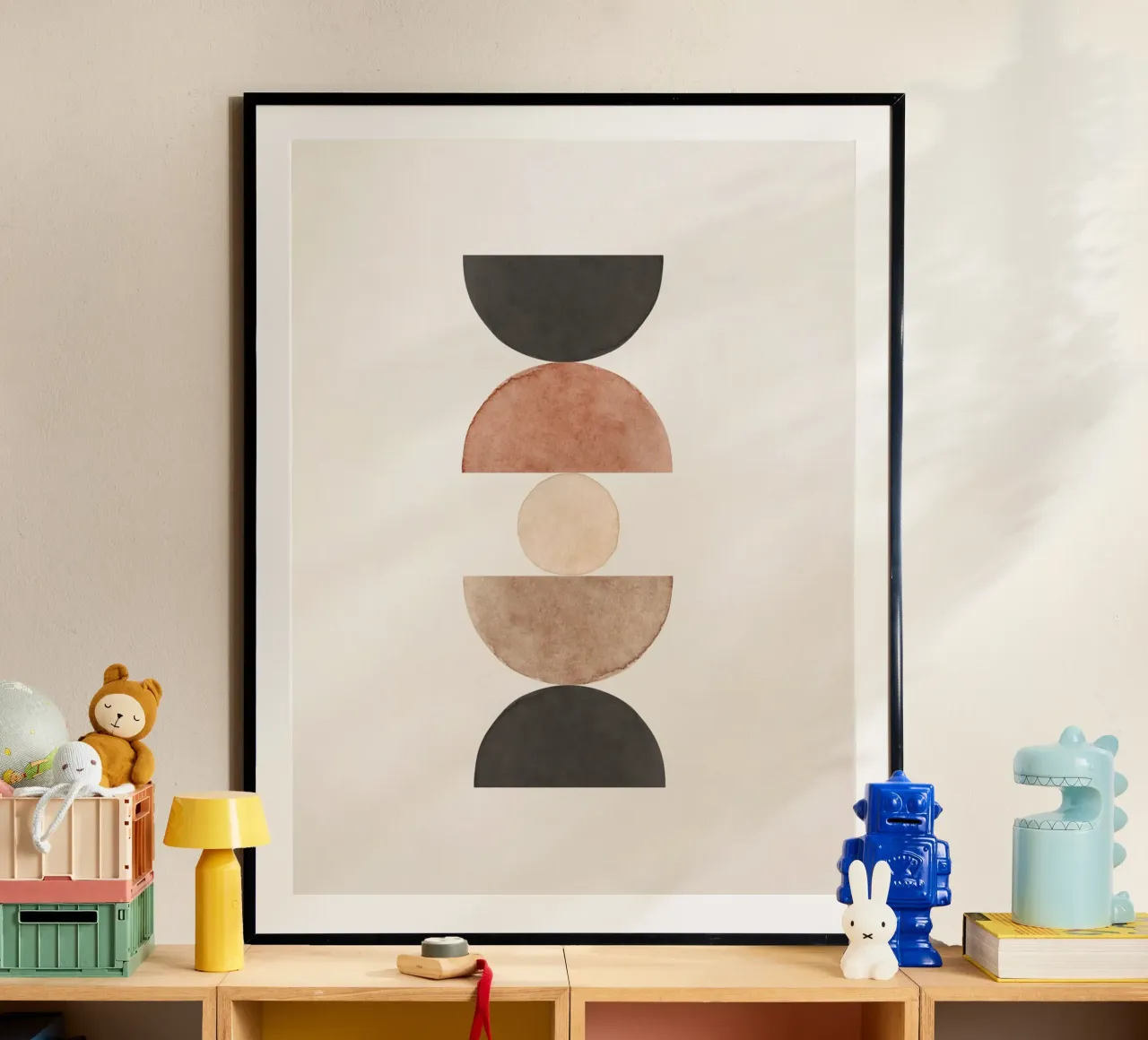 Beige celeste 06 poster da WijdevenPrints