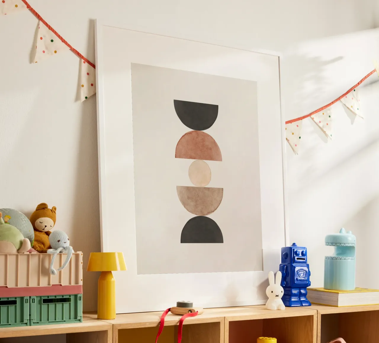 Beige celeste 06 poster da WijdevenPrints