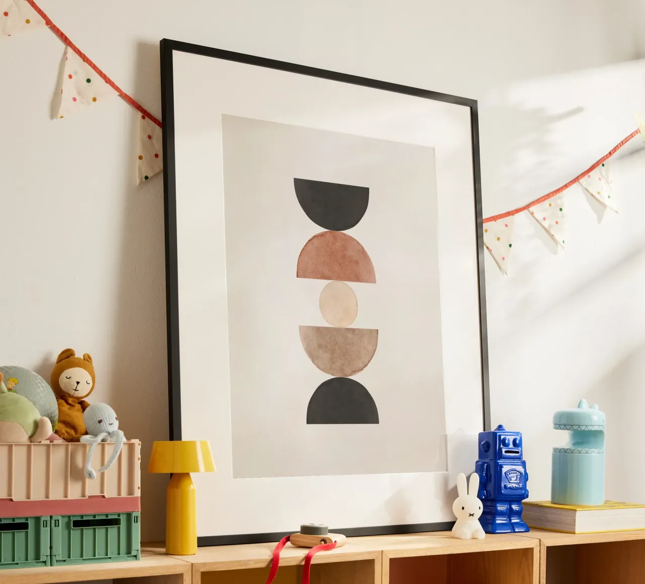 Beige celeste 06 poster da WijdevenPrints