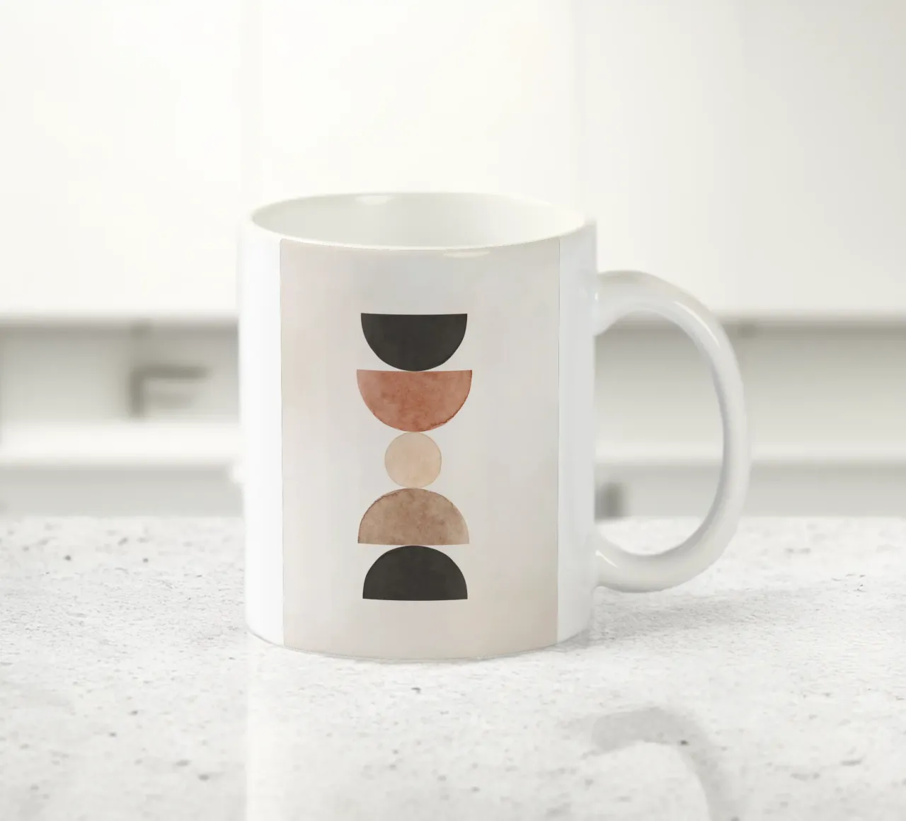 Himmlisches Beige 05 Keramik Tasse von WijdevenPrints