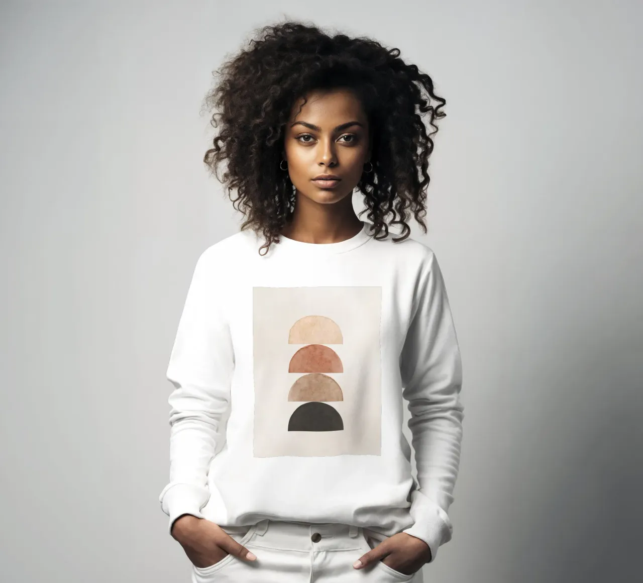 Beige celeste 04 felpa da WijdevenPrints