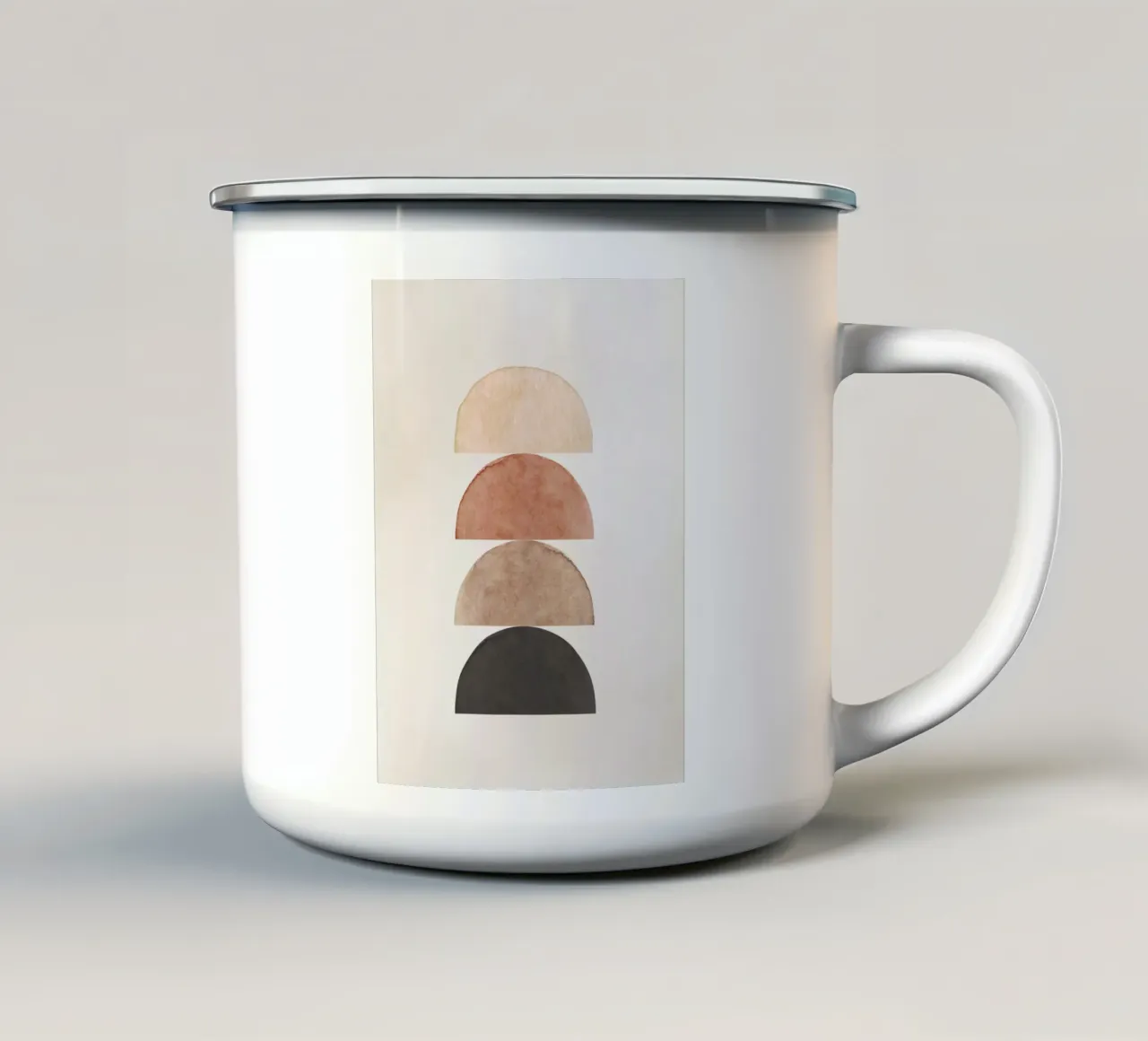 Beige celeste 04 tazza in smalto da WijdevenPrints