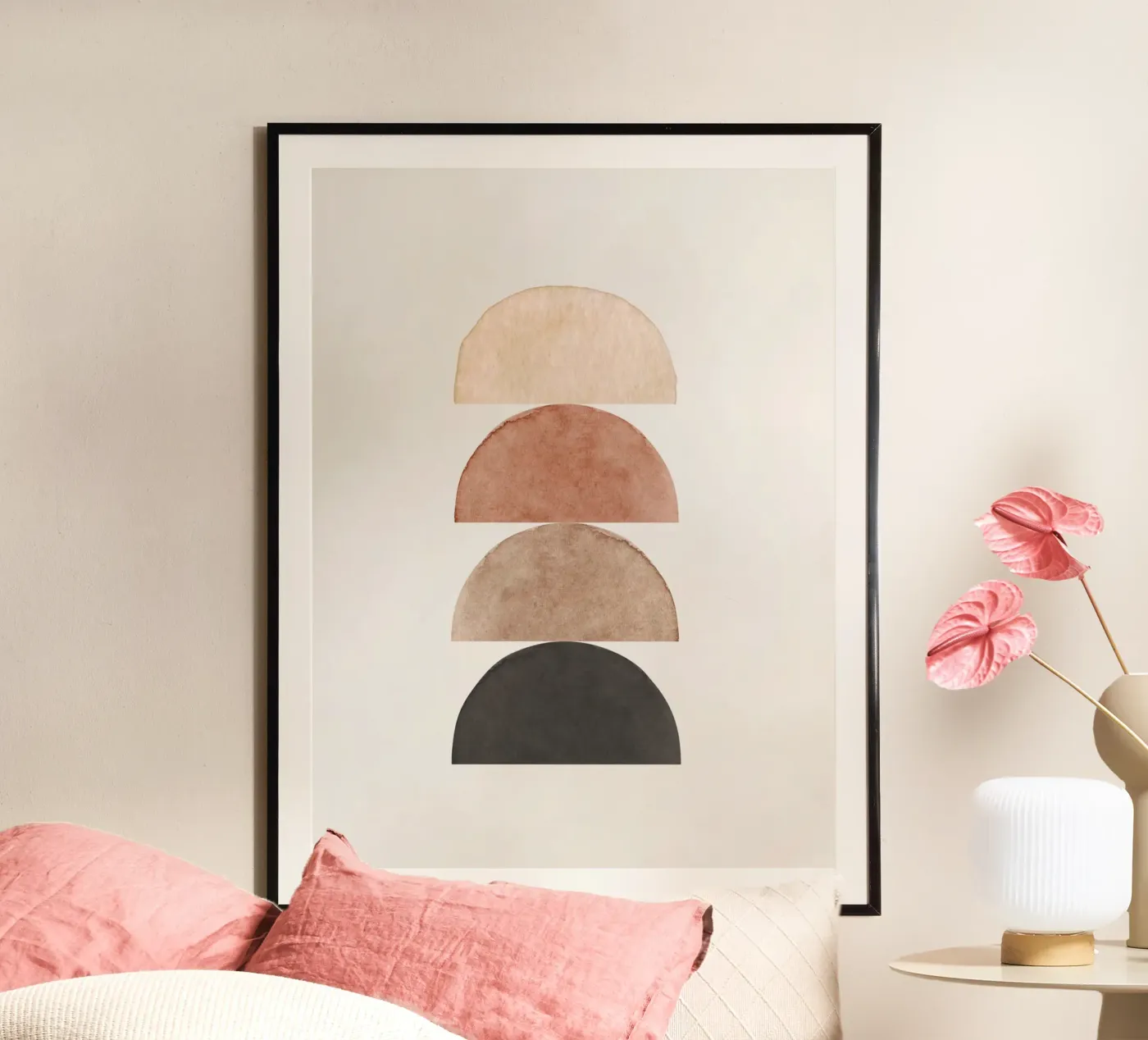 Beige celeste 04 poster da WijdevenPrints
