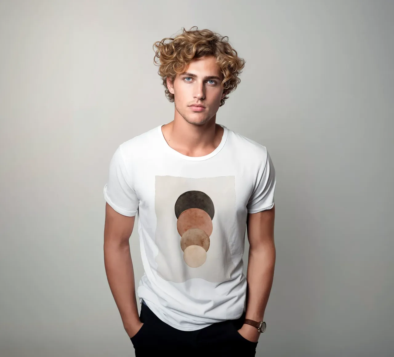 Beige céleste 03 t-shirt de WijdevenPrints