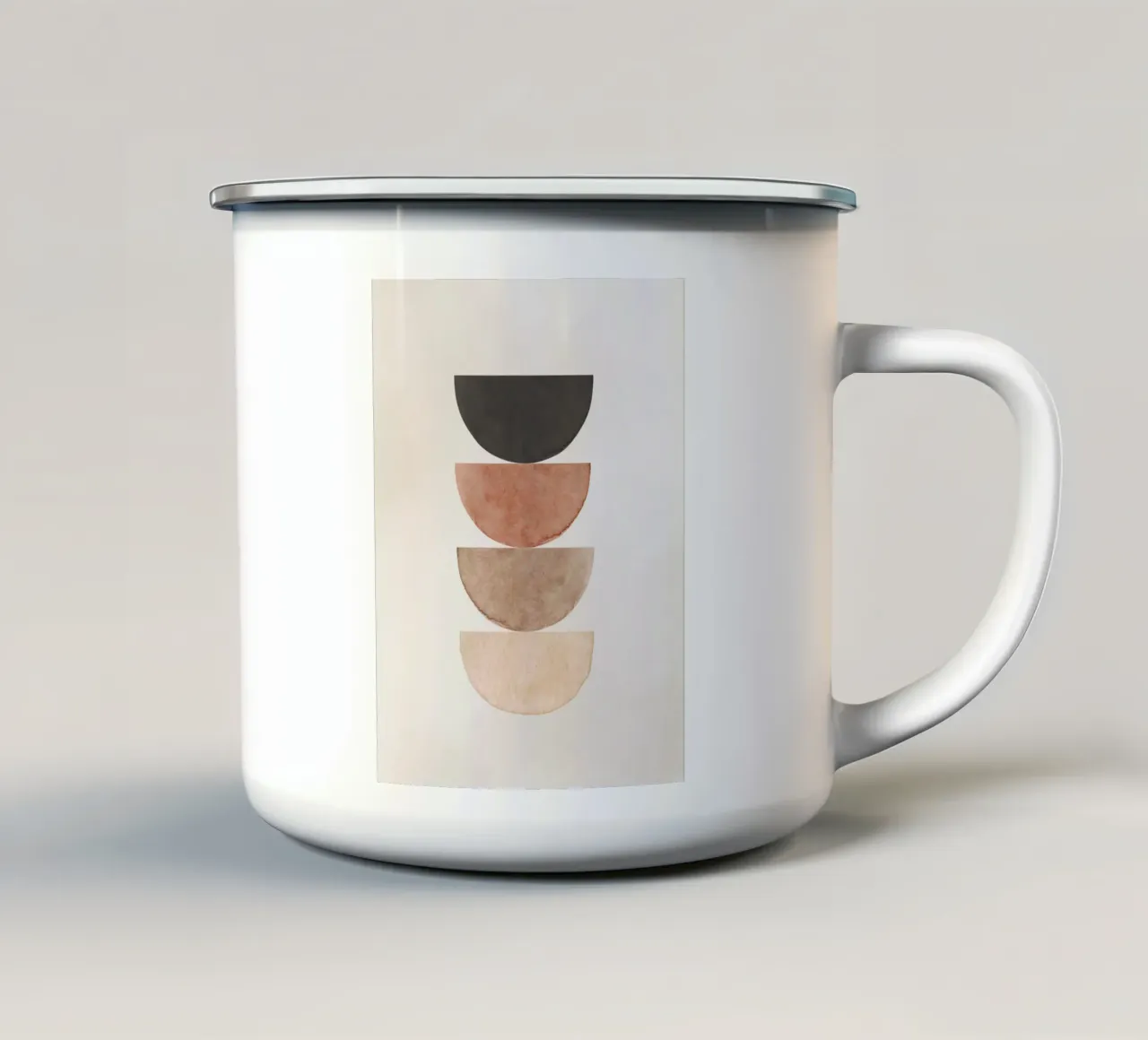 Beige celeste 02 tazza in smalto da WijdevenPrints