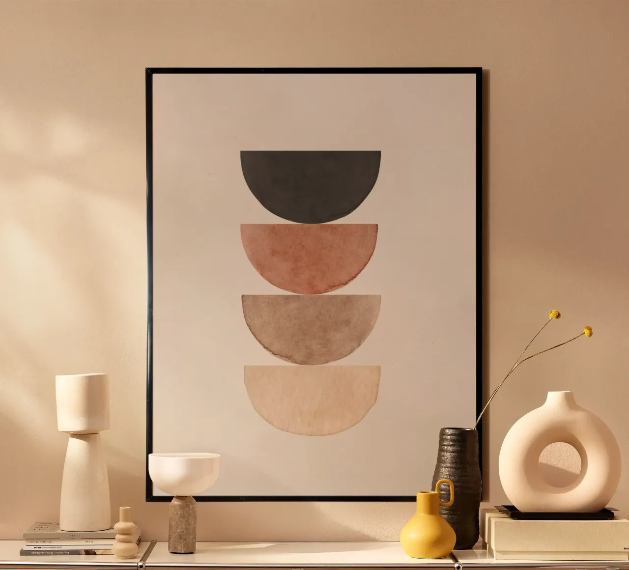 Beige celeste 02 poster da WijdevenPrints