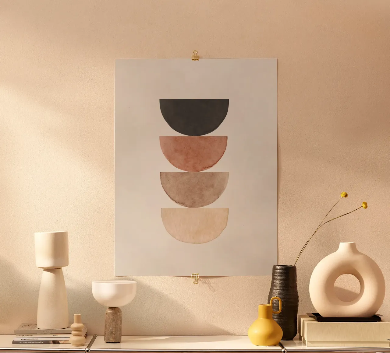 Beige celeste 02 poster da WijdevenPrints