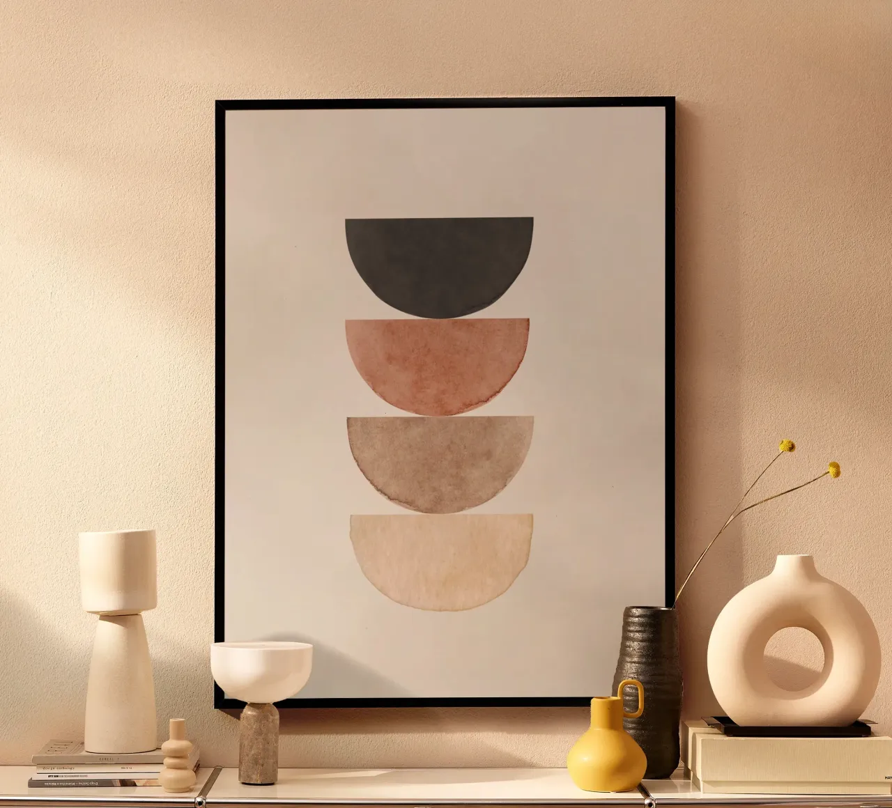 Beige celeste 02 poster da WijdevenPrints