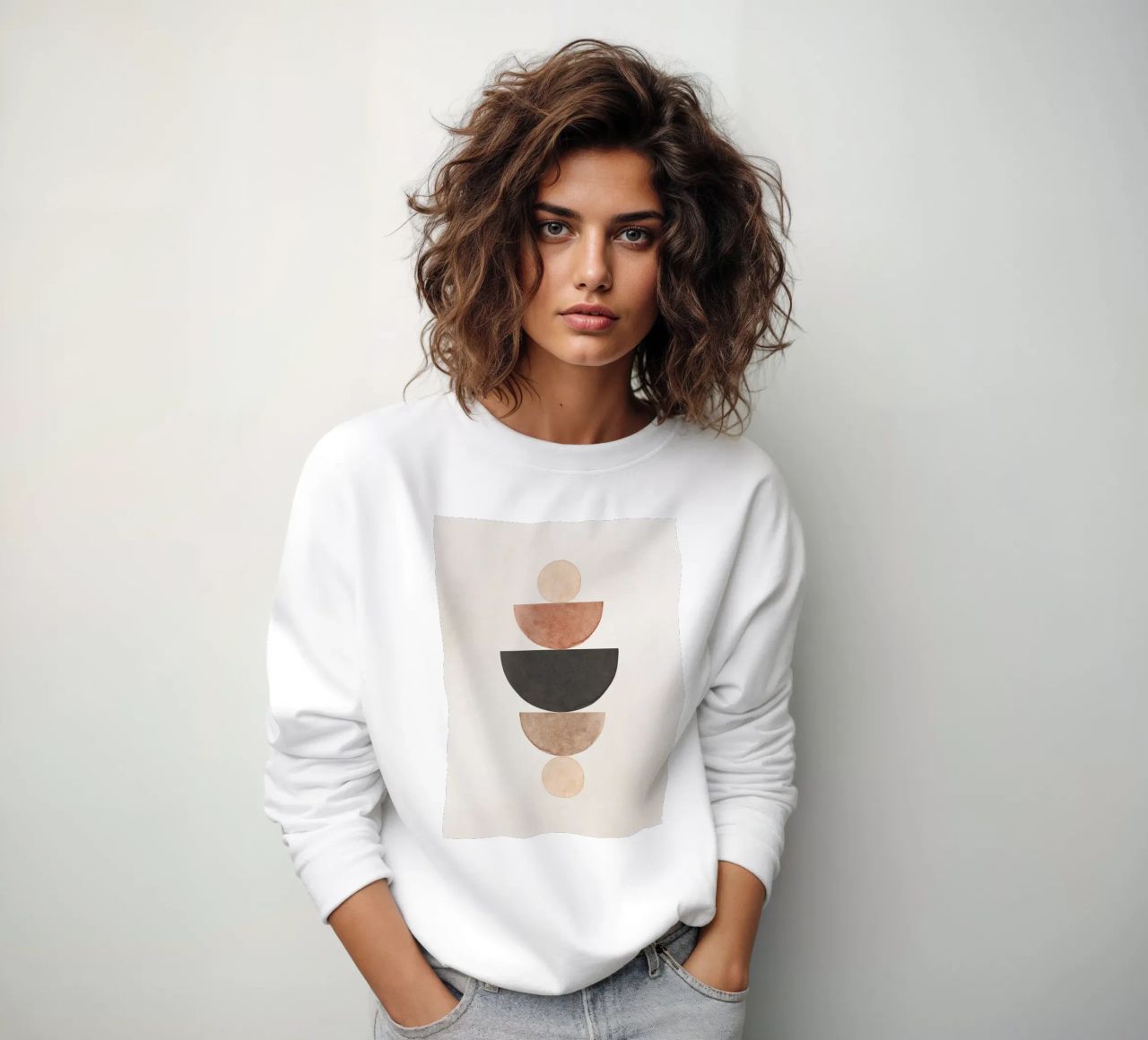 Beige celeste 01 felpa da WijdevenPrints