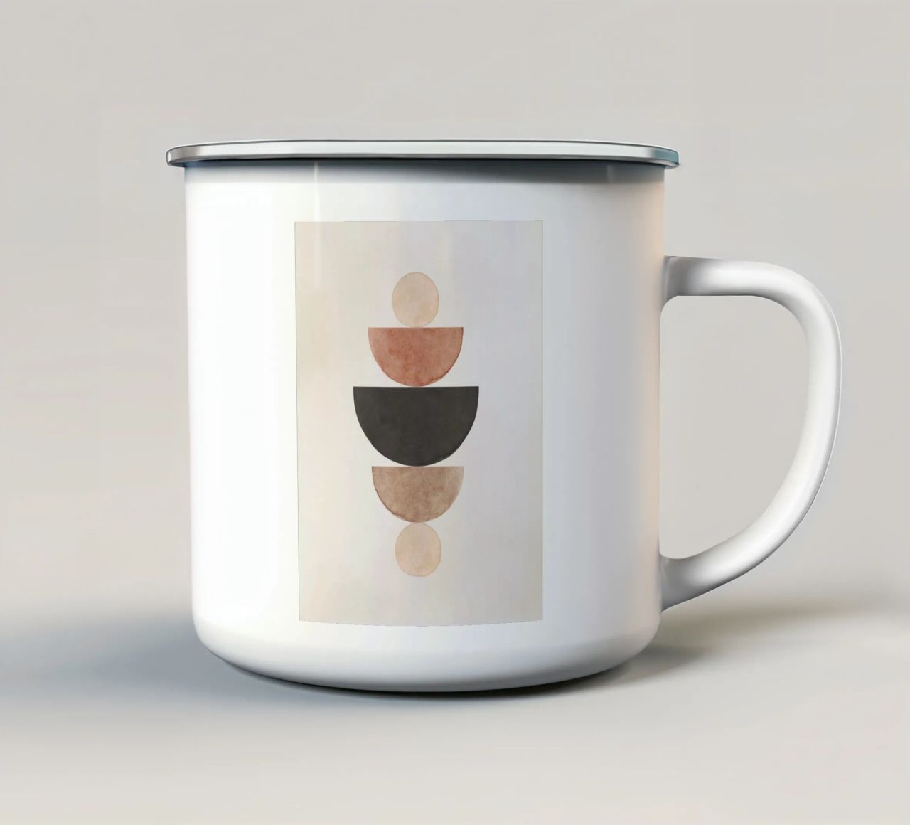 Beige celeste 01 tazza in smalto da WijdevenPrints