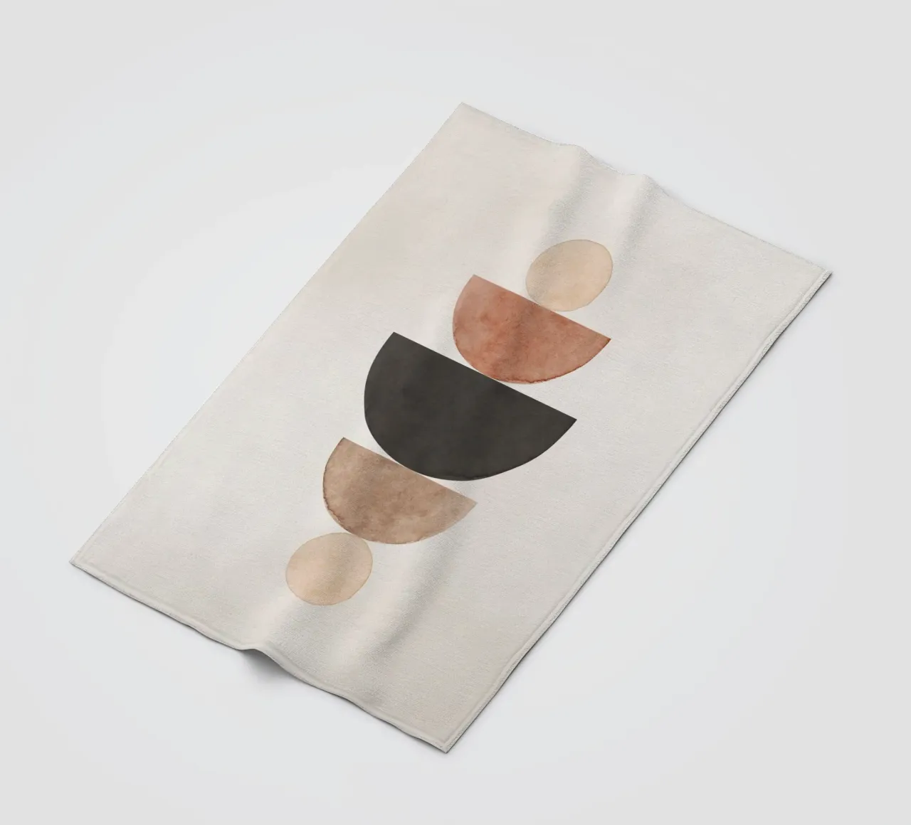 Beige celeste 01 coperta in pile da WijdevenPrints