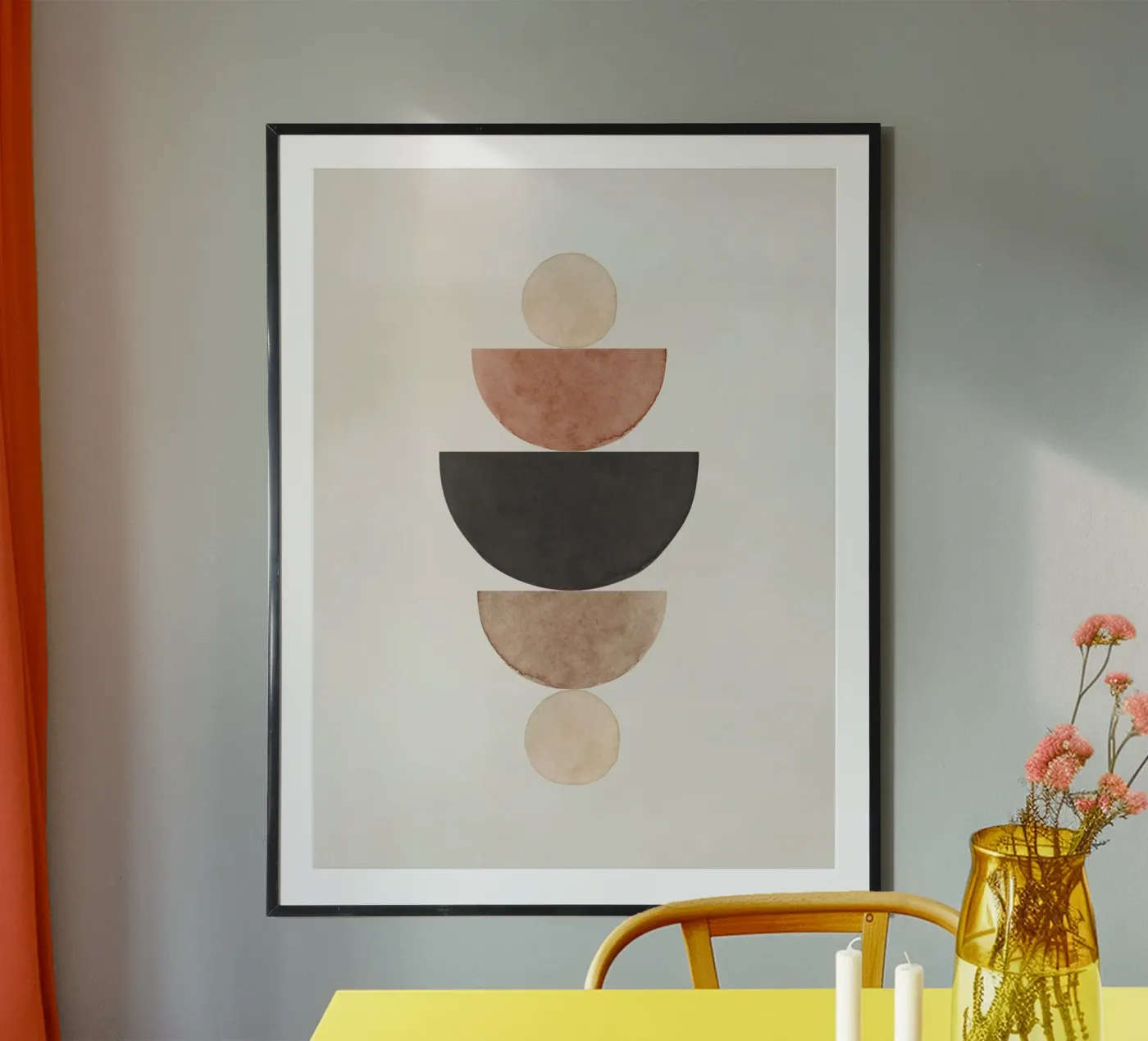 Beige celeste 01 poster da WijdevenPrints