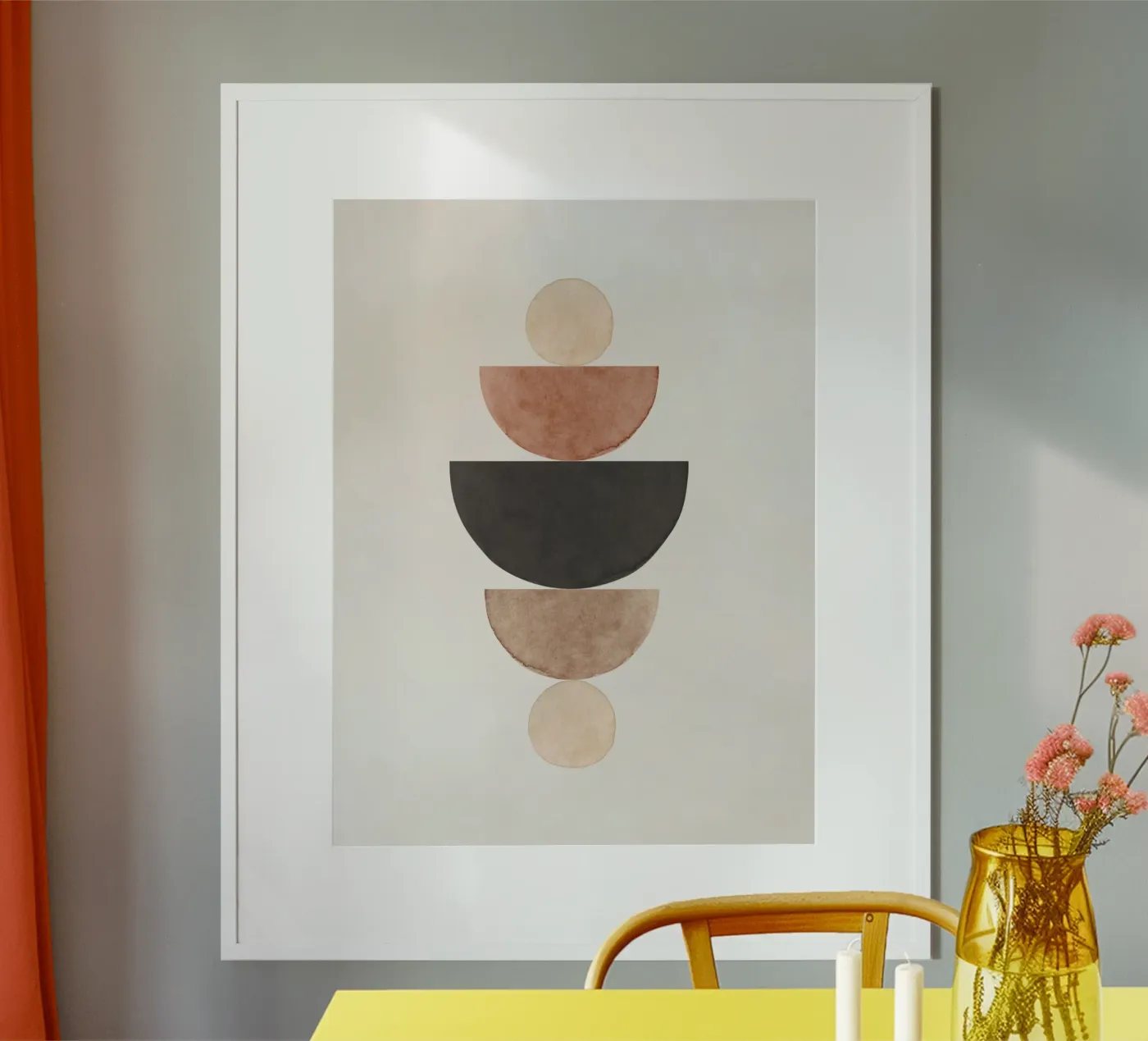 Beige celeste 01 poster da WijdevenPrints