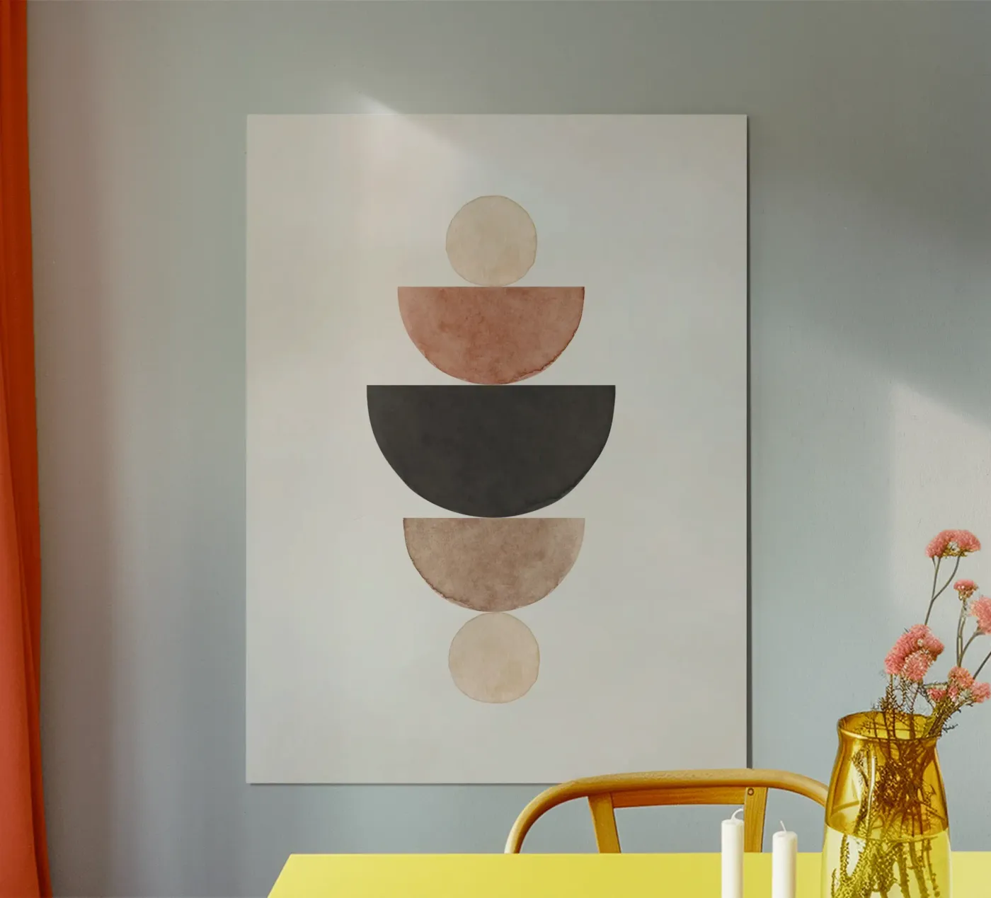 Beige celeste 01 poster da WijdevenPrints