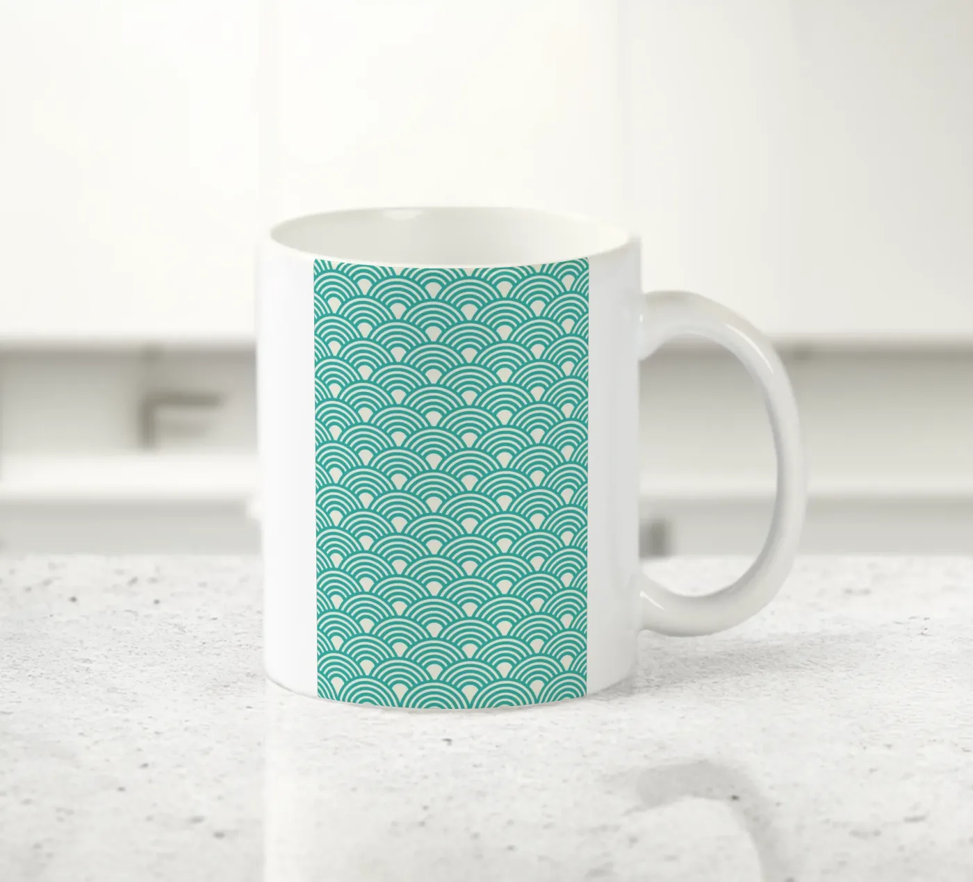 Eastern Waves Light ceramic mug by Bo Lundberg