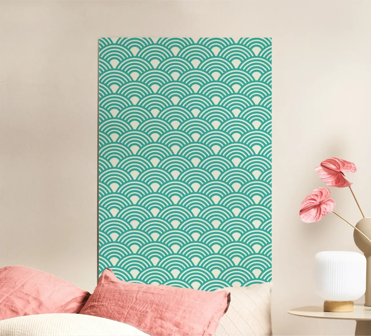 Eastern Waves Light poster con telaio in legno da Bo Lundberg