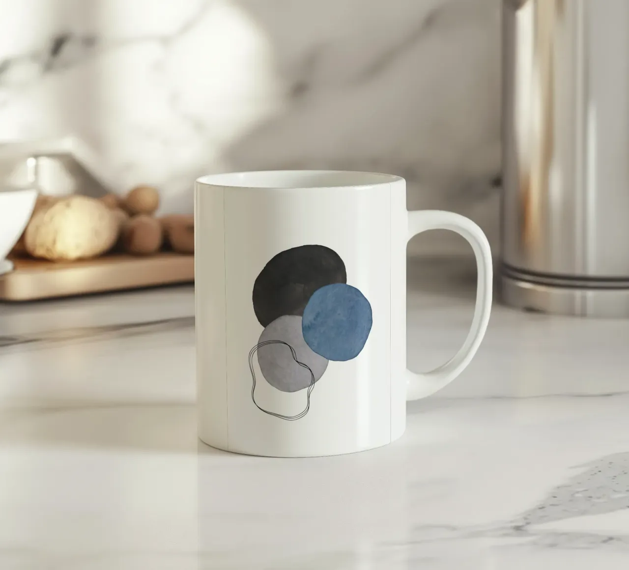 Grigio Celeste 01 tazza in ceramica da WijdevenPrints