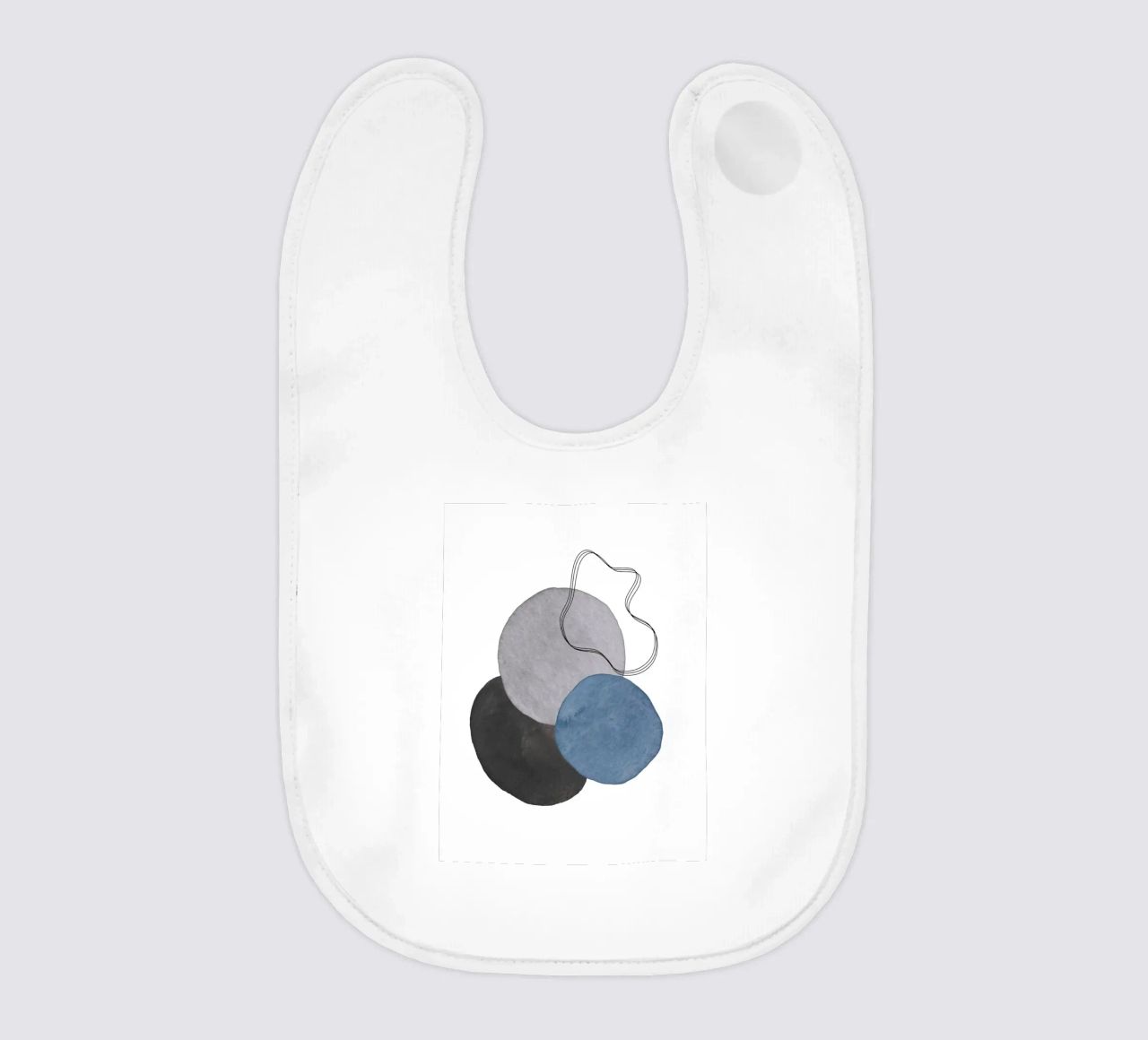 Gris céleste 03 bavoir de WijdevenPrints