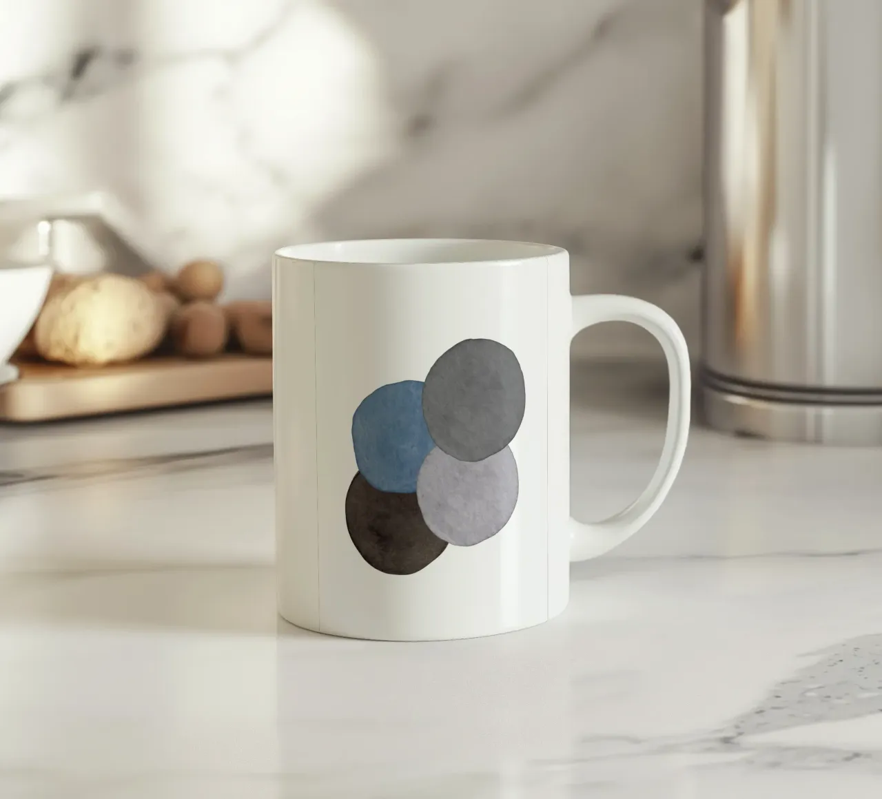 Grigio Celeste 04 tazza in ceramica da WijdevenPrints