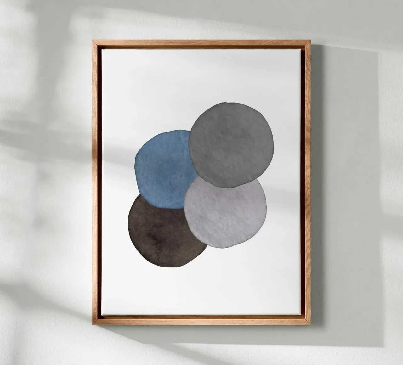 Grigio Celeste 04 tela con Cornice a cassetta da WijdevenPrints