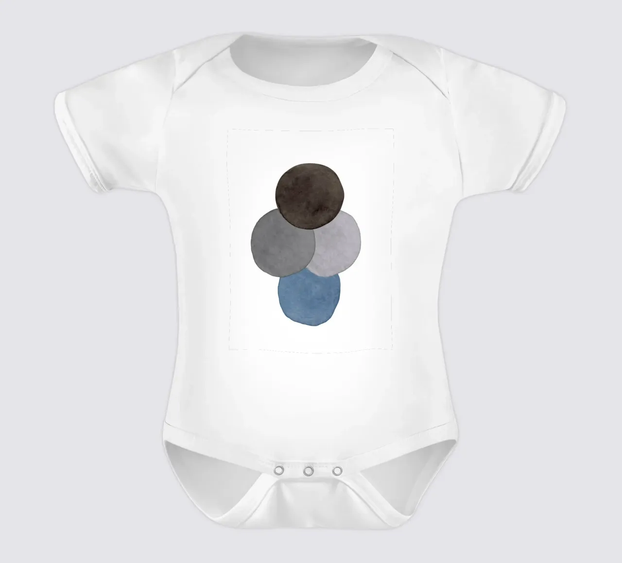 Grigio Celeste 05 body neonato maniche corte da WijdevenPrints