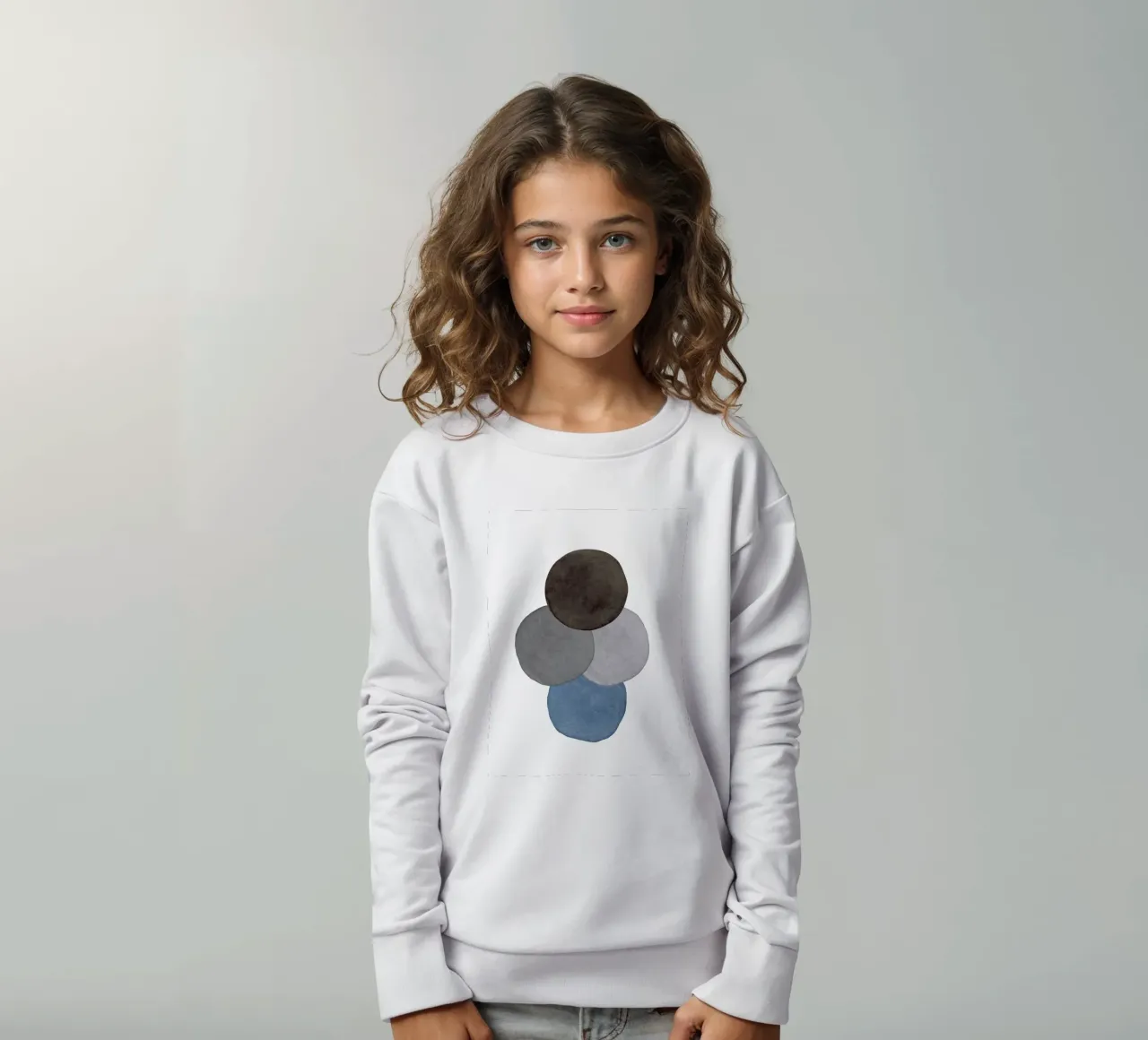 Grigio Celeste 05 felpa bambino da WijdevenPrints