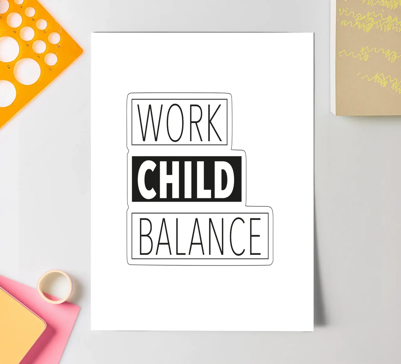 Work Child Balance foglio adesivo da Constanze Art Direction