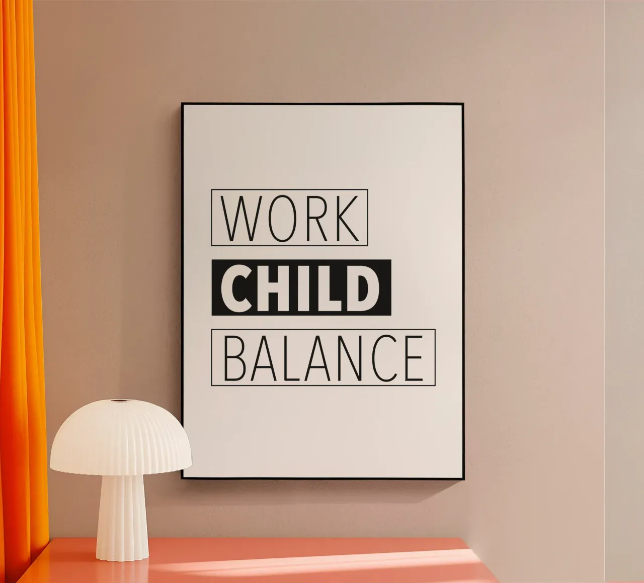 Work Child Balance plexiglass da Constanze Art Direction