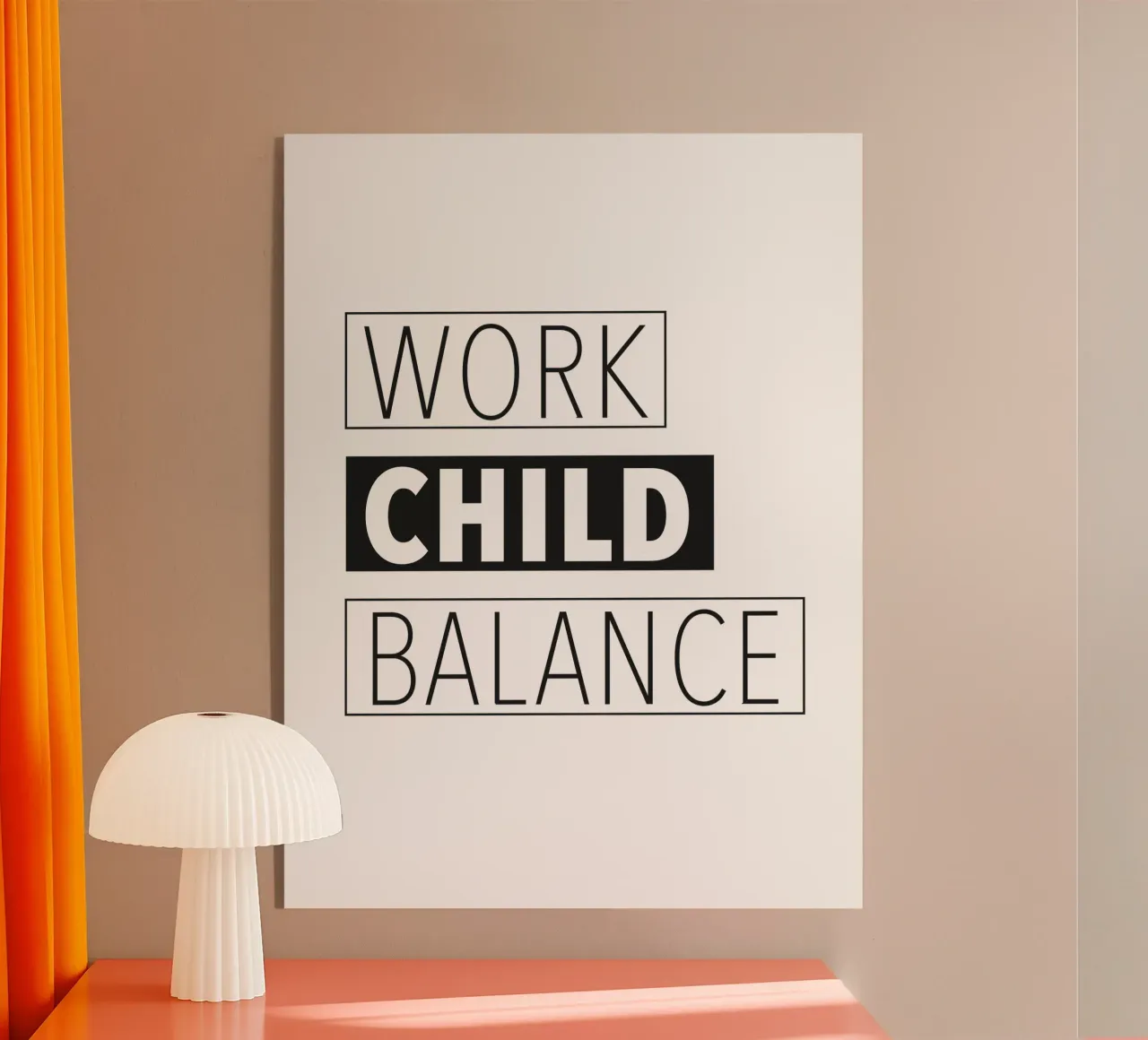 Work Child Balance plexiglass da Constanze Art Direction