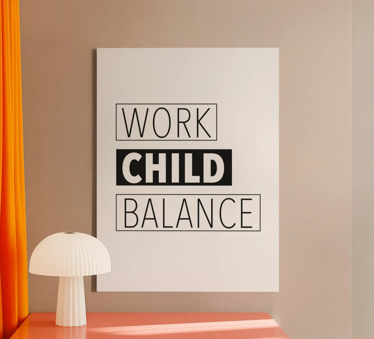 Work Child Balance tela con Cornice a cassetta da Constanze Art Direction