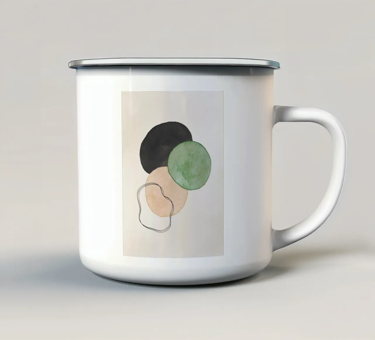 Verde Celeste 01 tazza in smalto da WijdevenPrints