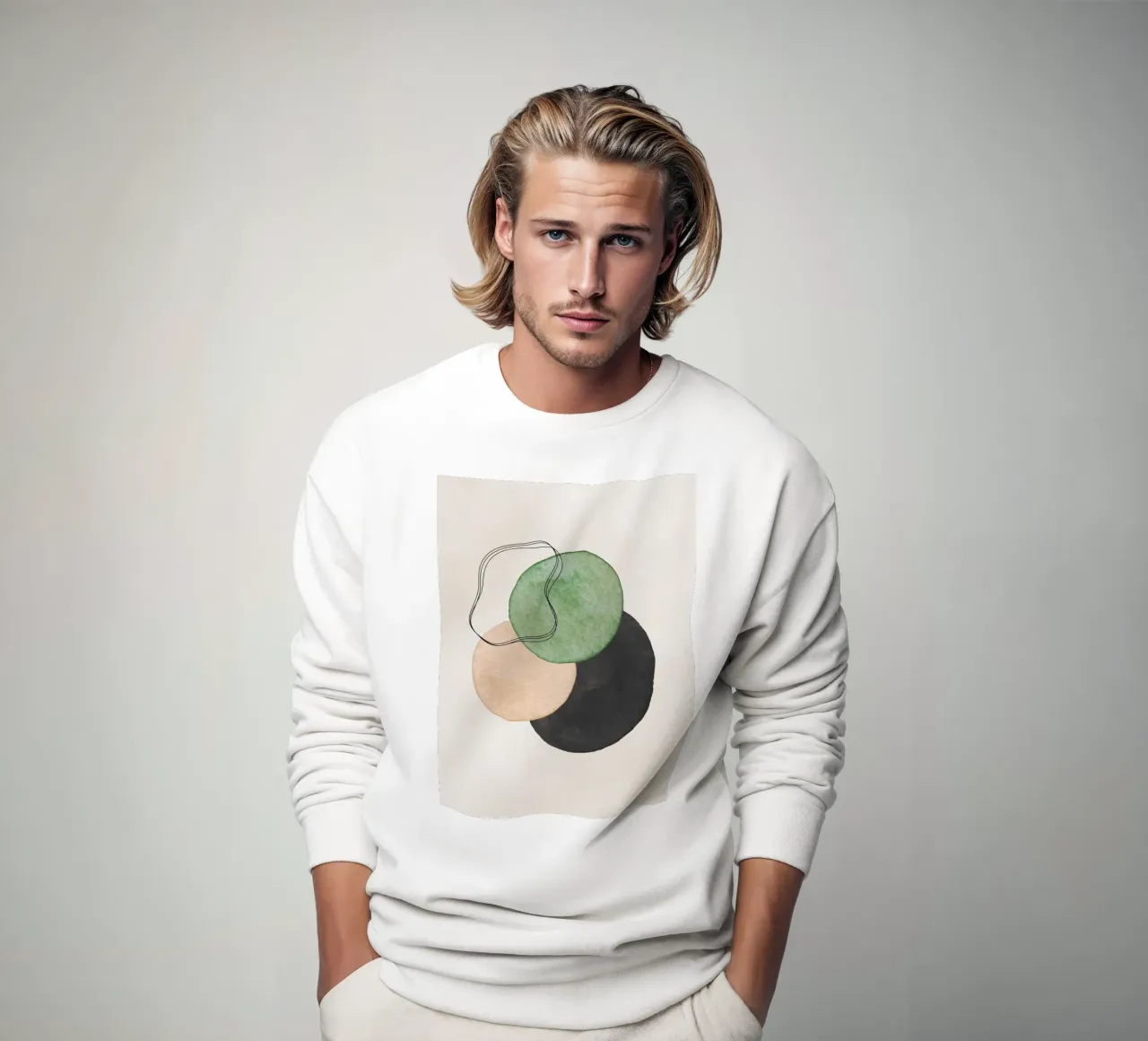 Verde Celeste 02 sudadera de WijdevenPrints