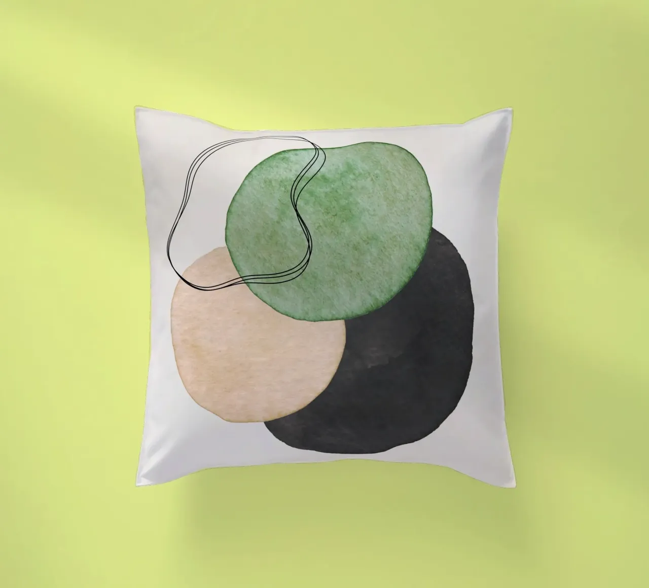 Verde Celeste 02 cuscino da WijdevenPrints