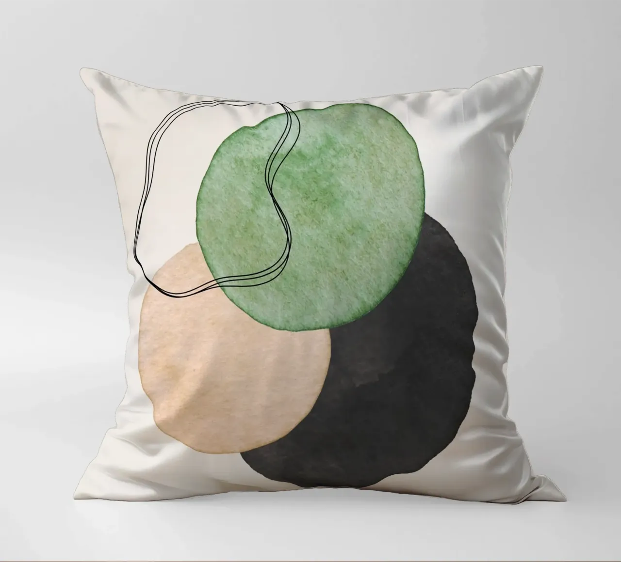 Verde Celeste 02 cuscino da WijdevenPrints