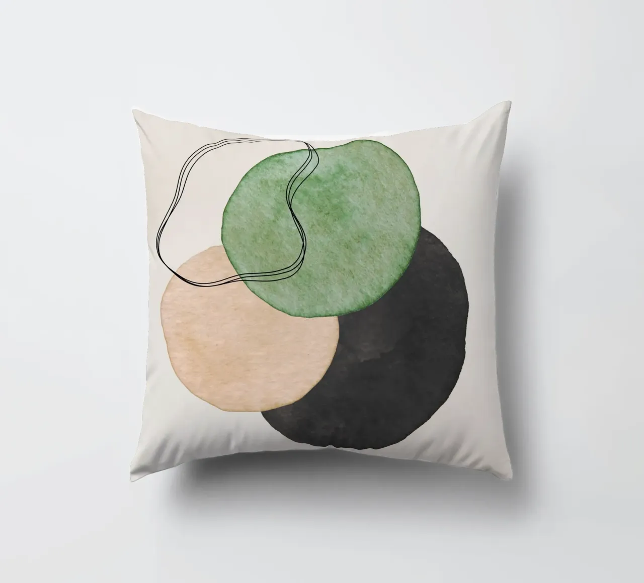 Verde Celeste 02 cuscino da WijdevenPrints