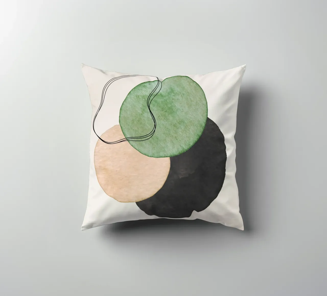 Verde Celeste 02 cuscino da WijdevenPrints