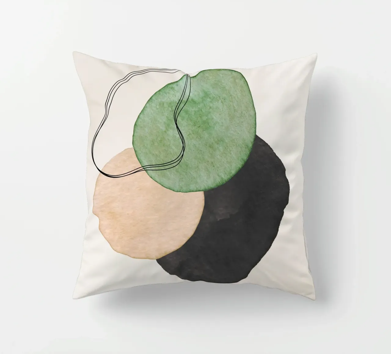 Verde Celeste 02 cuscino da WijdevenPrints