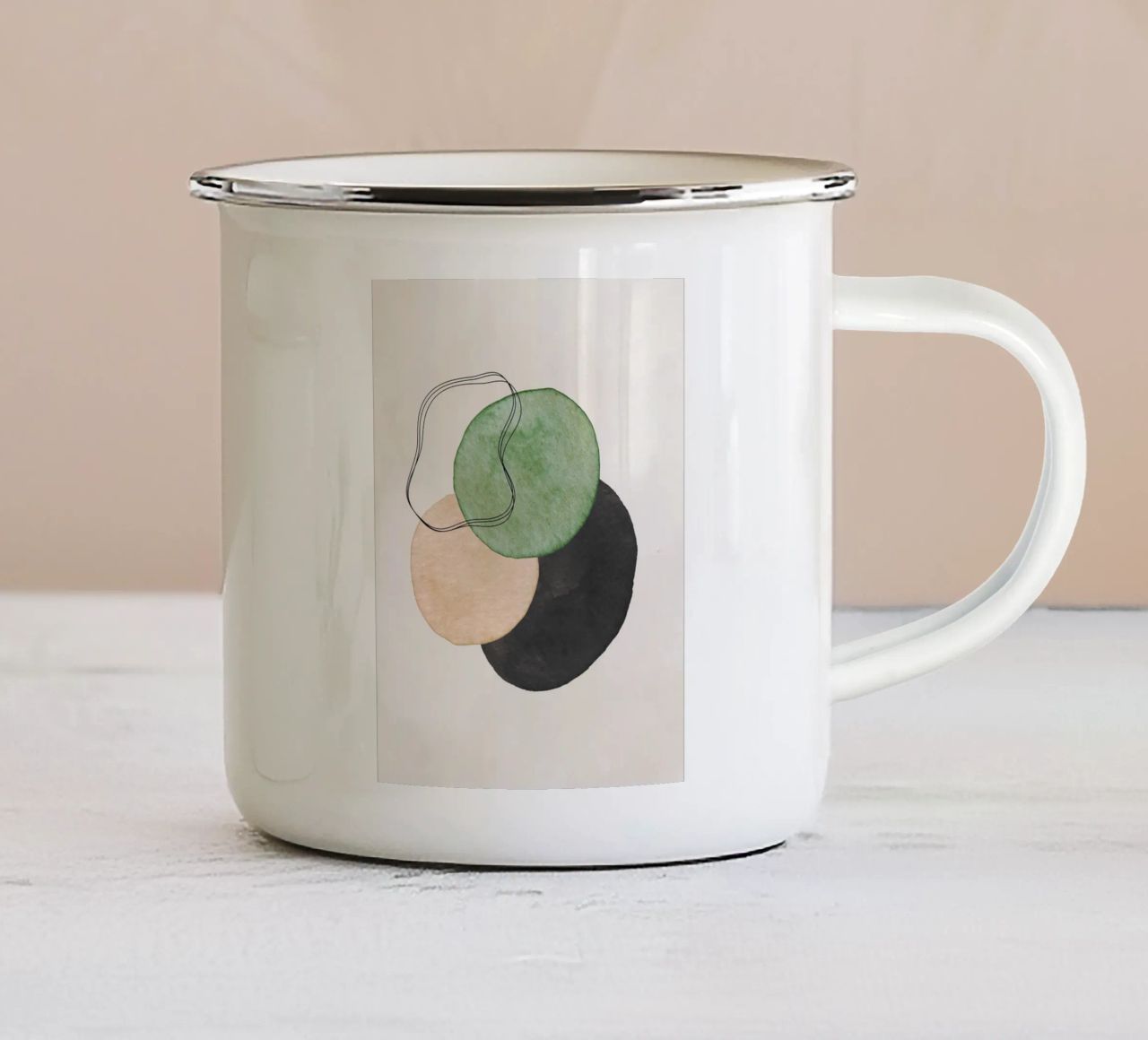 Verde Celeste 02 tazza in smalto da WijdevenPrints