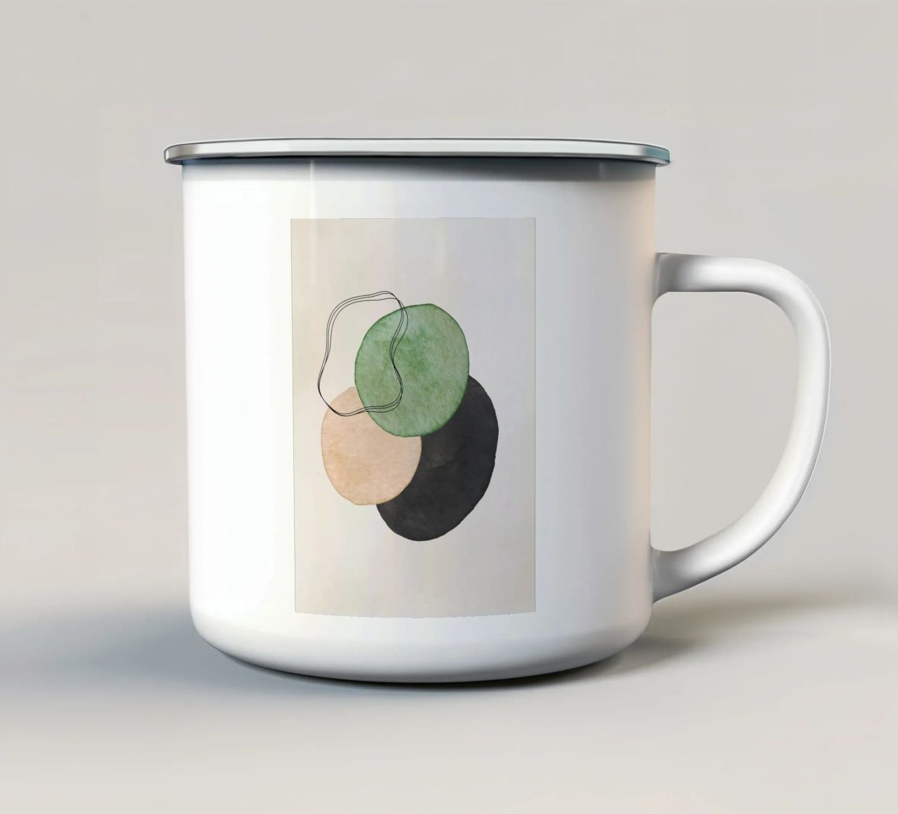 Verde Celeste 02 tazza in smalto da WijdevenPrints