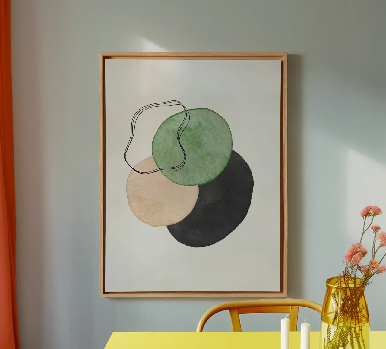 Celestial Green 02 canvas by WijdevenPrints