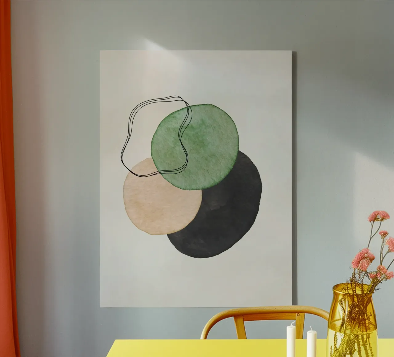 Celestial Green 02 canvas by WijdevenPrints