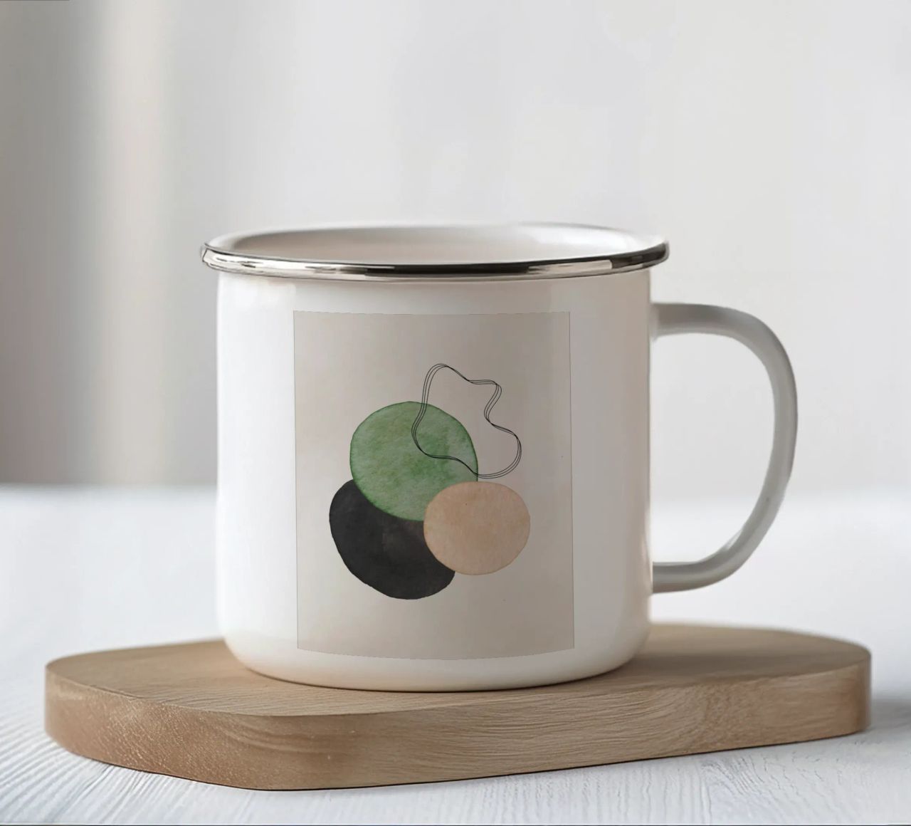 Verde Celeste 03 tazza in smalto da WijdevenPrints