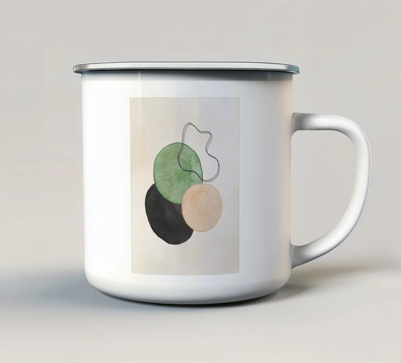 Verde Celeste 03 tazza in smalto da WijdevenPrints