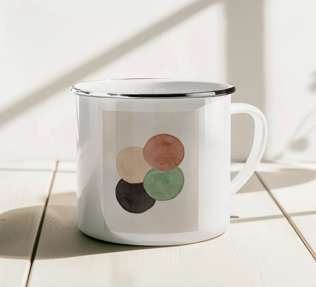 Verde Celeste 04 tazza in smalto da WijdevenPrints